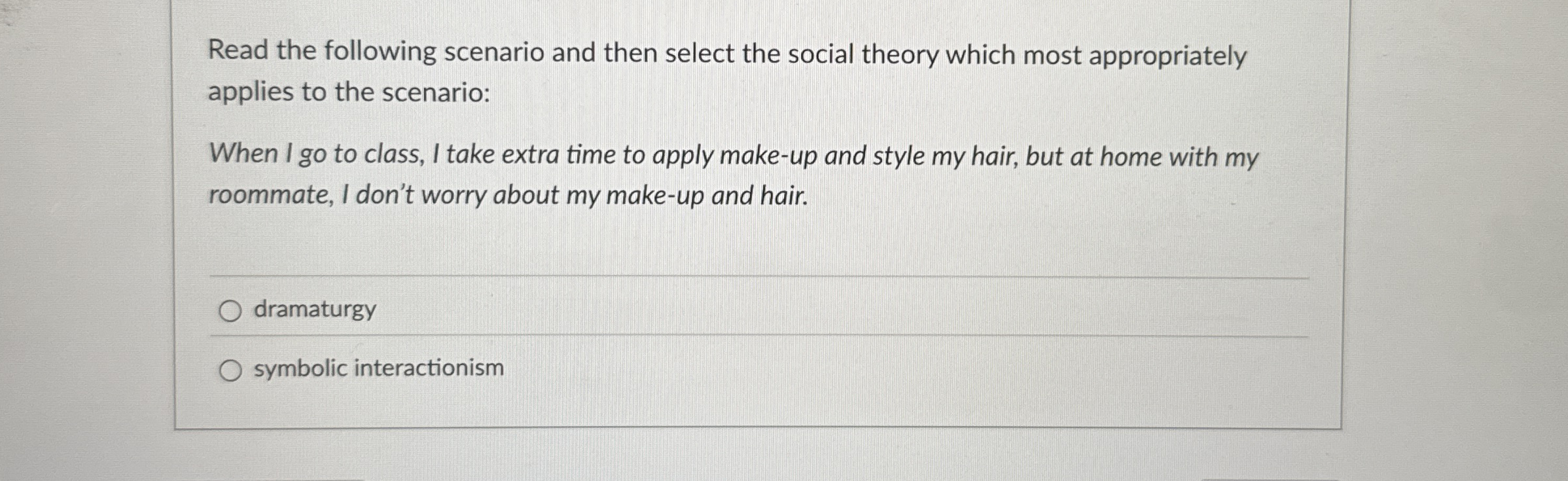 Solved Read the following scenario and then select the | Chegg.com