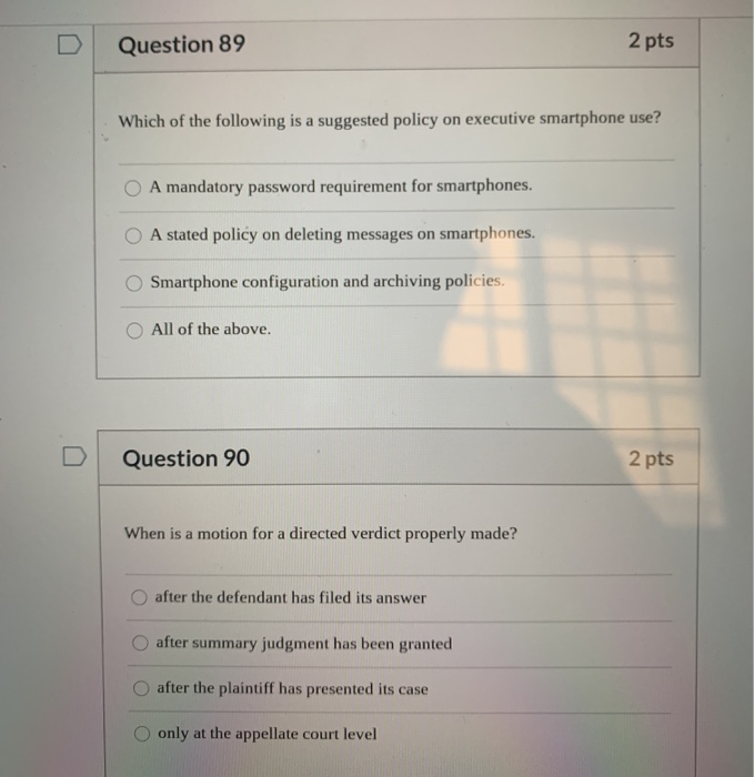 Solved Question 96 2 pts Longarm statutes O give state
