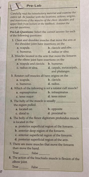 Solved Pre-Lab f Carefully read the introductory material | Chegg.com