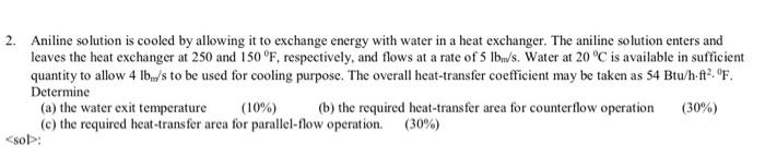 Solved 2. Aniline solution is cooled by allowing it to | Chegg.com