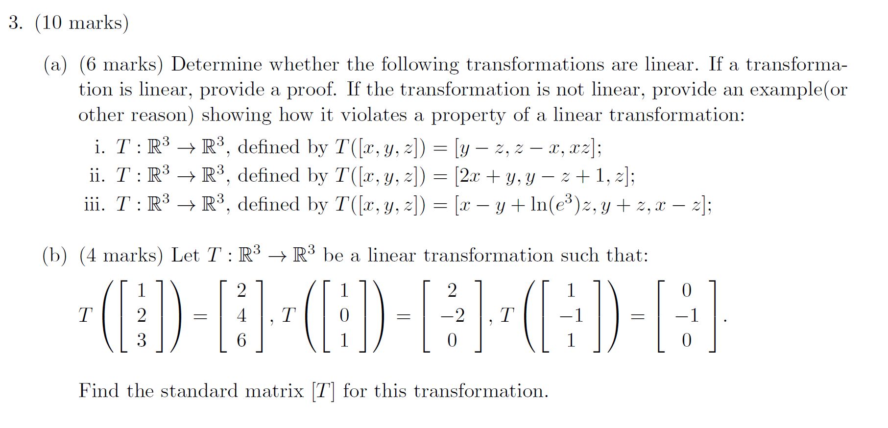 Solved (a) (6 marks) Determine whether the following | Chegg.com