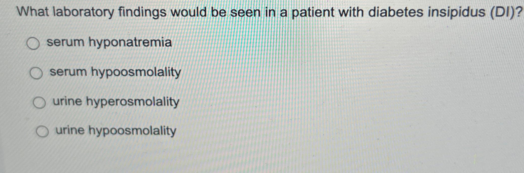 Solved What laboratory findings would be seen in a patient   Chegg.com