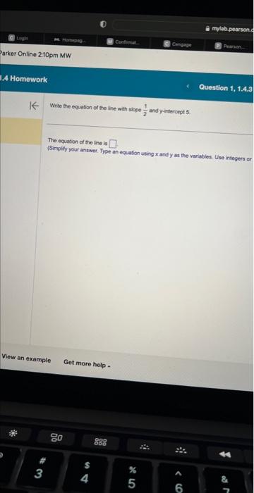 Solved White the equason of the line with slope 21 and | Chegg.com