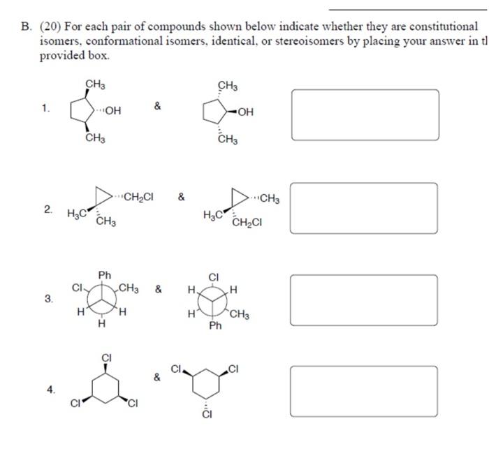 Solved D) Circle The Chiral Molecules Below, 4. (3 Pts Each) | Chegg.com