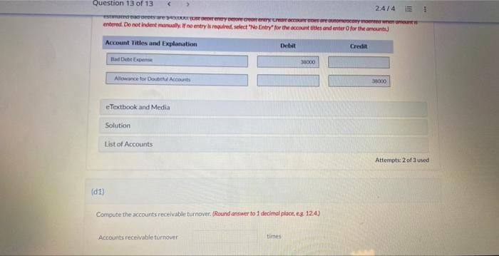 Current Attempt in Progress At December 31, 2024, | Chegg.com
