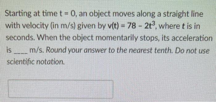 Solved Starting at time t=0, an object moves along a | Chegg.com