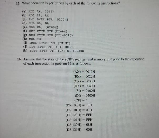 Solved Answer Question 15 J And K With Data Provided In Chegg Com