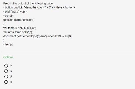 Solved Predict the output of the following code. | Chegg.com