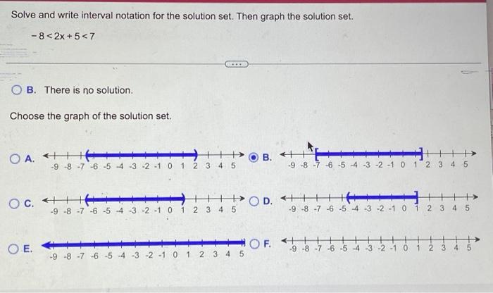 Solved Solve and write interval notation for the solution | Chegg.com