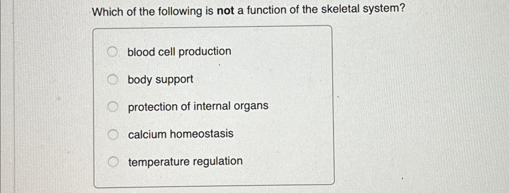 Solved Which of the following is not a function of the | Chegg.com