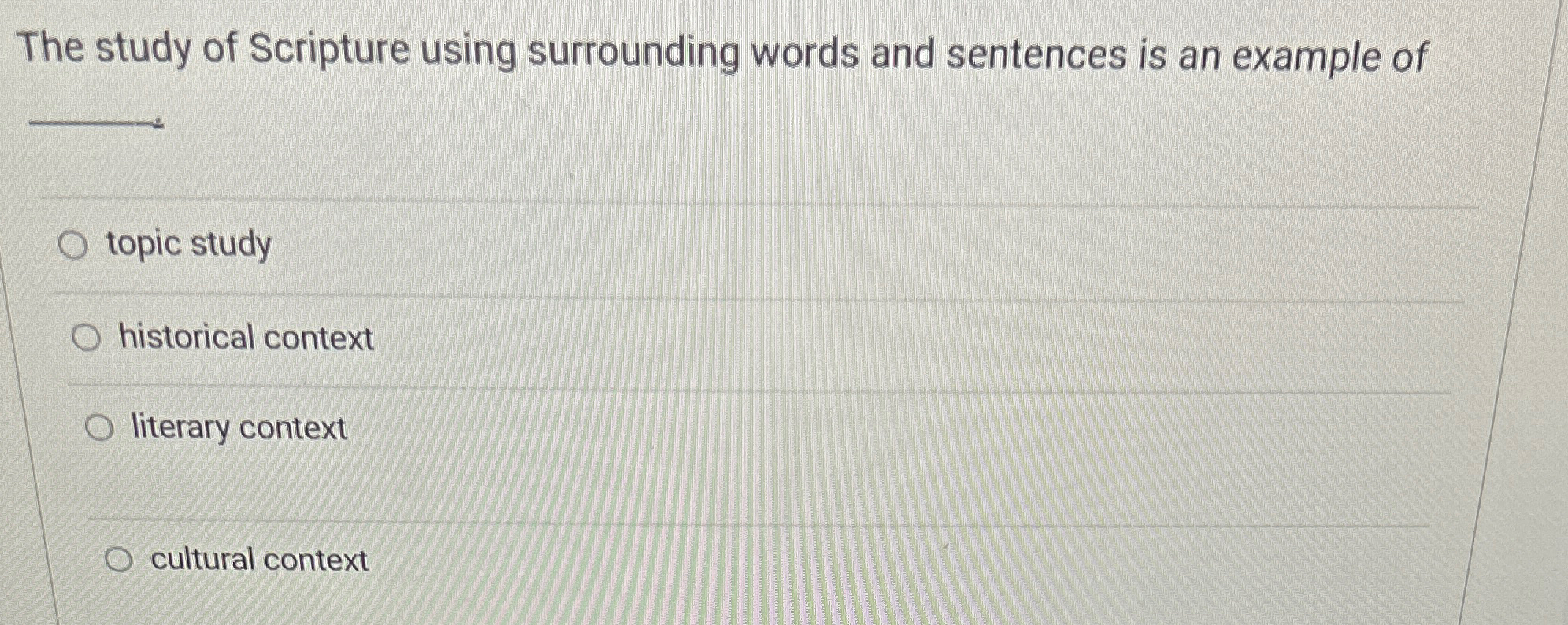 Solved The study of Scripture using surrounding words and | Chegg.com