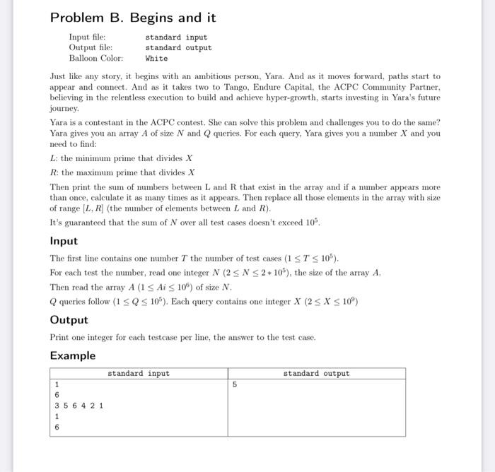 Solved Problem B. Begins and it Just like any story, it | Chegg.com