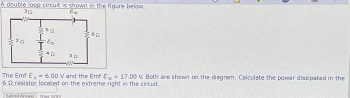 Solved A double loop circuit is shown in the figure below. | Chegg.com