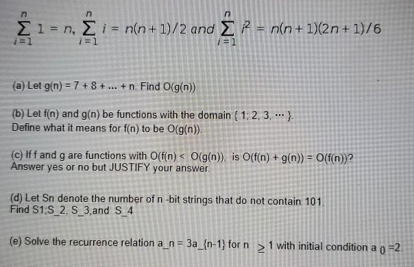 N 3 1 N I N N 1 2 And I 2 N N 1 2n 1 6 I 1 Chegg Com