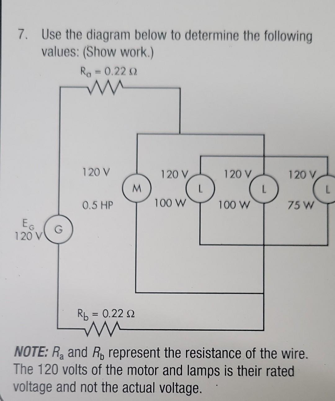 Solved 7. Use the diagram below to determine the following