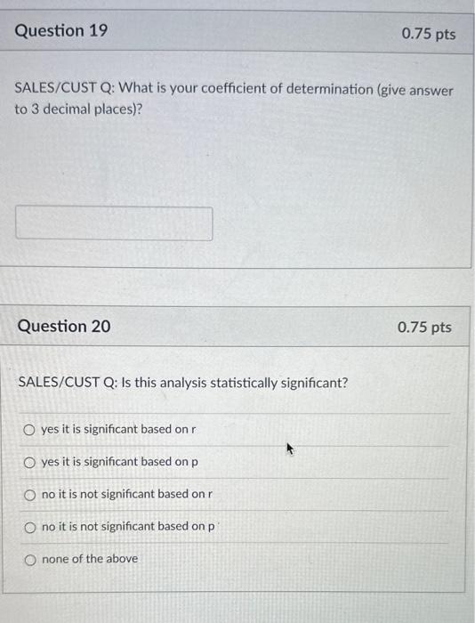 Solved SALES/CUST Q: The following database will be used for | Chegg.com