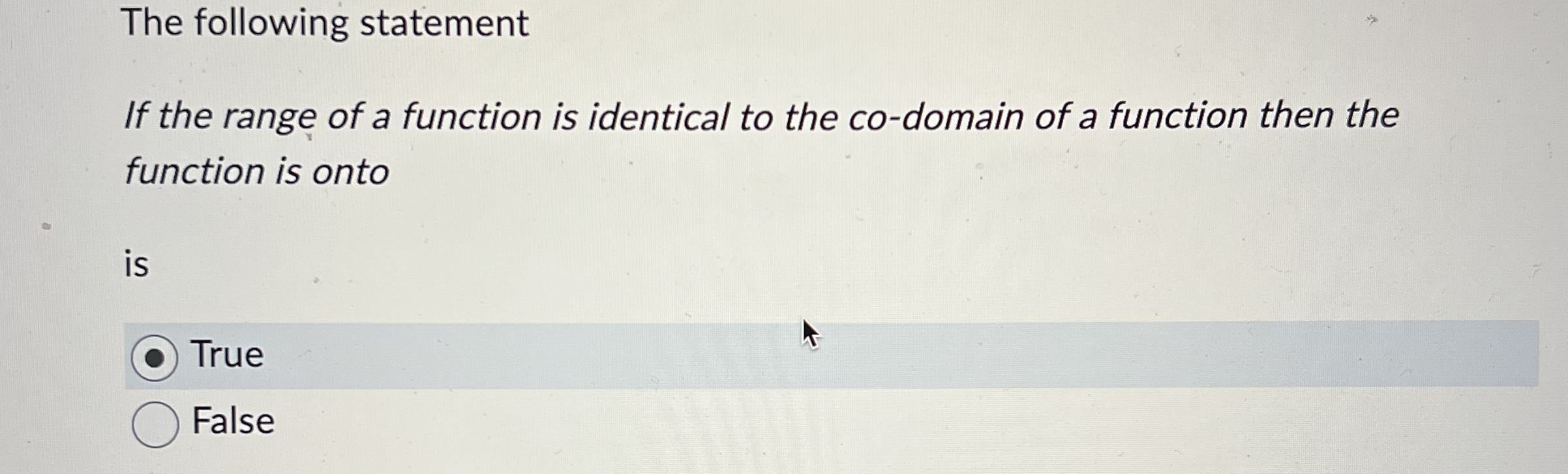 Solved The following statementIf the range of a function is | Chegg.com