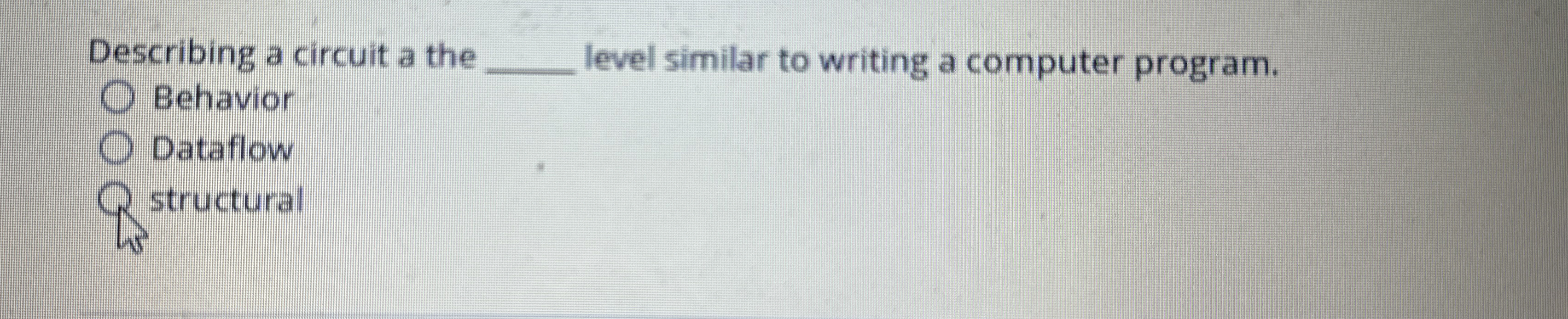 Solved Describing a circuit a thelevel similar to writing a