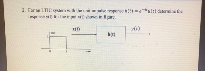 Solved 2 For An Ltic System With The Unit Impulse Response