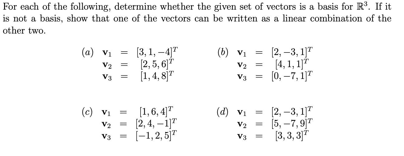 Solved For Each Of The Following, Determine Whether The | Chegg.com