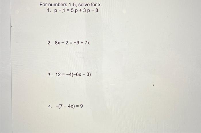 solved-for-numbers-1-5-solve-for-x-1-p-1-5p-3p-8-2-chegg