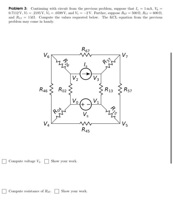 Solved Problem 1: Label each node in the circuit below with | Chegg.com