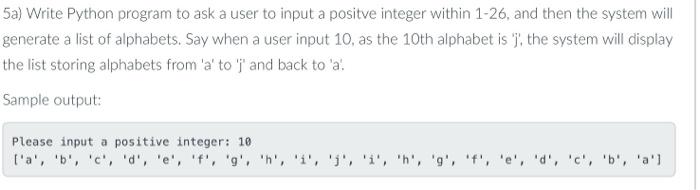 Solved 5b) Please improve the previous solution by allowing | Chegg.com
