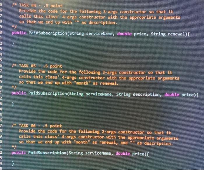 Solved JAVA HELPneed to create a subclass of my class | Chegg.com