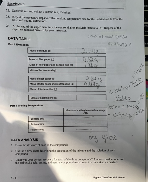 Solved Separation of Organic Compounds by AcidBase