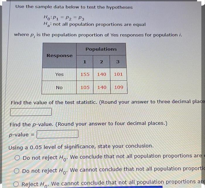Solved Use the sample data below to test the hypotheses | Chegg.com