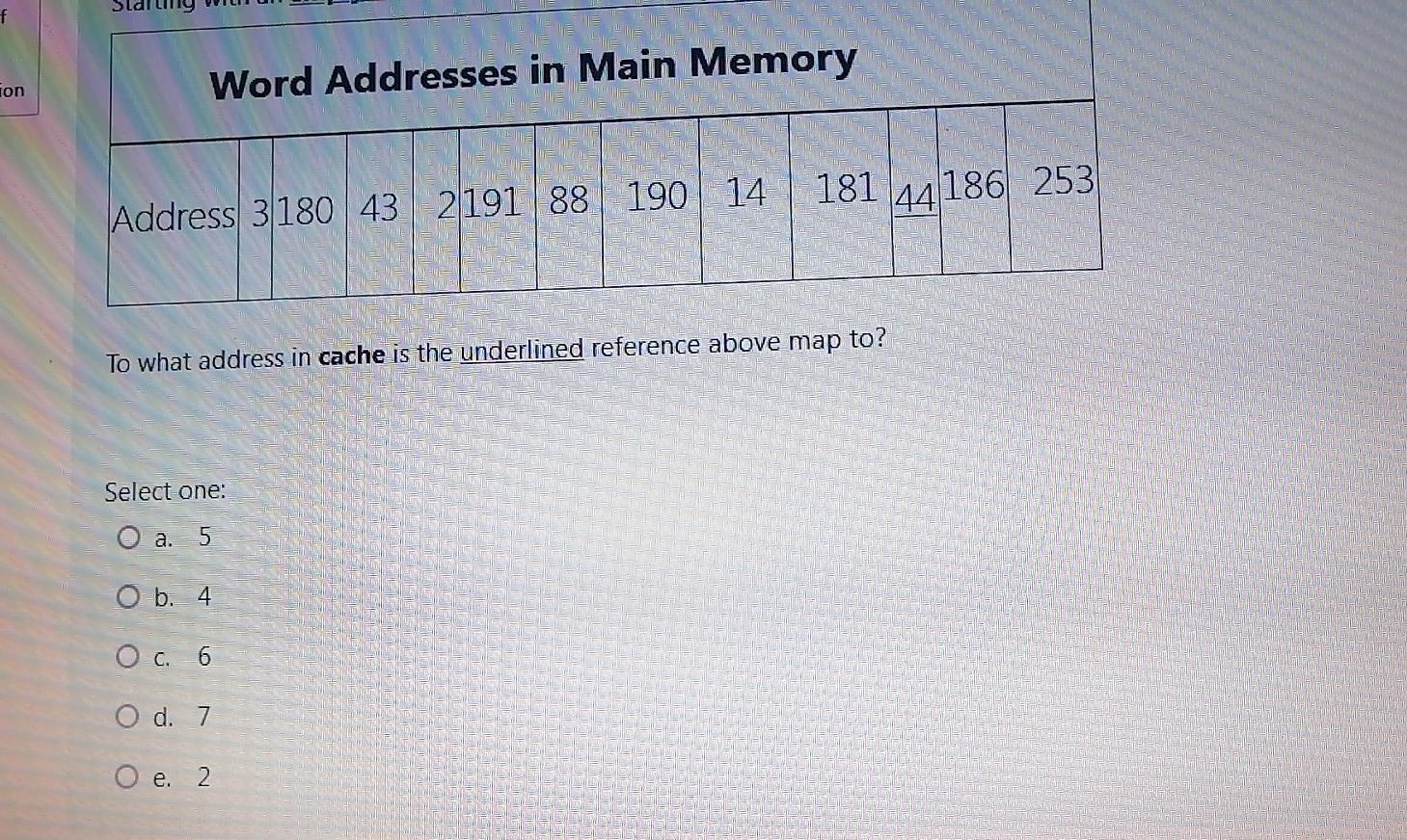 Solved Consider a Direct Mapped cache with 64-bit memory | Chegg.com