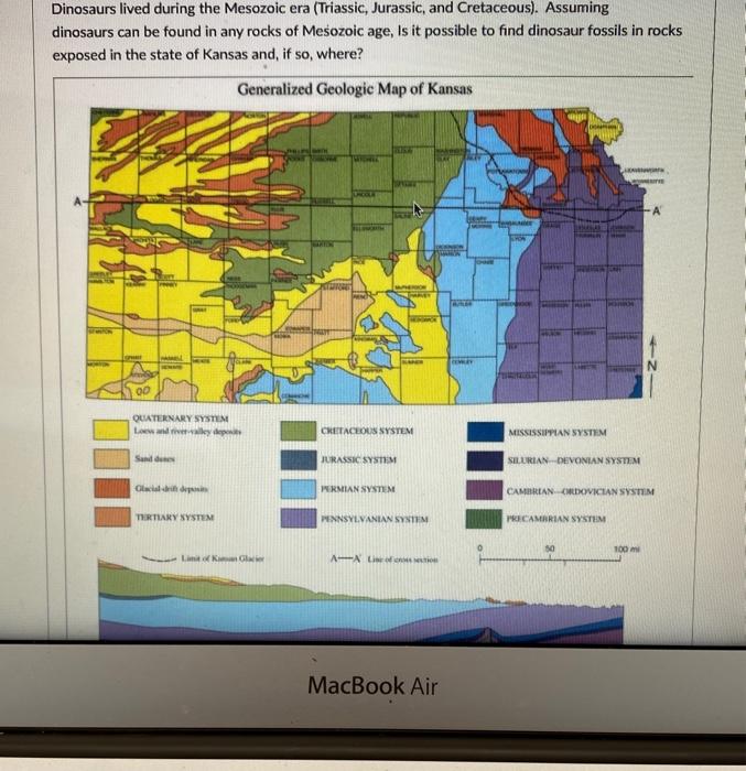 Solved Using the geologic map of Kansas provided below, | Chegg.com