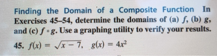 Solved Finding the Domain of a Composite Function In | Chegg.com