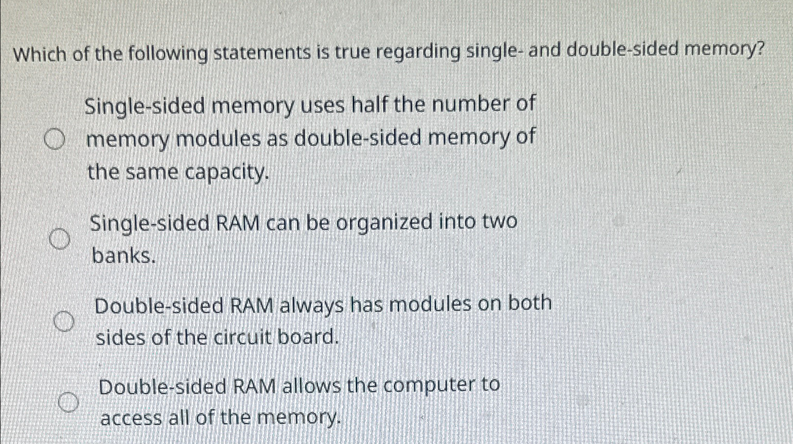 Solved Which of the following statements is true regarding | Chegg.com
