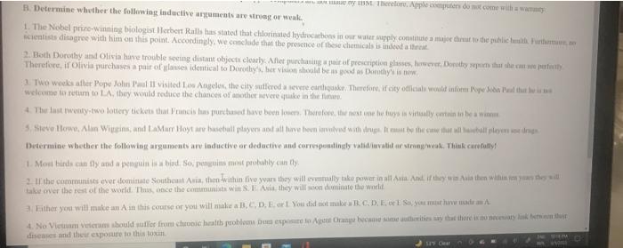 Solved B. Determine whether the following Inductive | Chegg.com