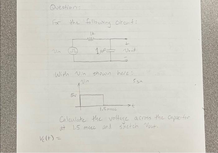 Solved For the following circuit: With Nin shown here: | Chegg.com