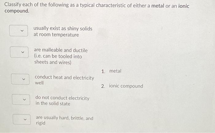 Solved Classify Each Of The Following As A Typical | Chegg.com