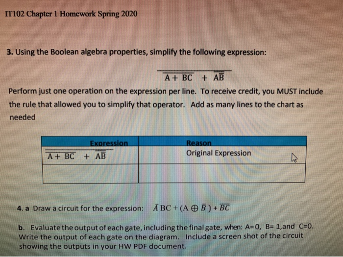 Solved IT102 Chapter 1 Homework Spring 2020 3. Using the | Chegg.com