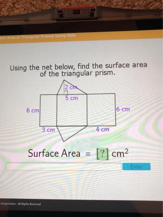 surface area of a triangular prism net