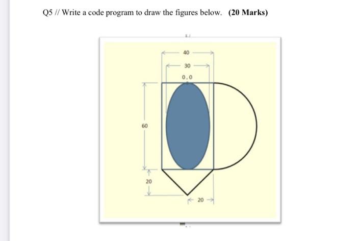 Q5 // Write a code program to draw the figures below ...