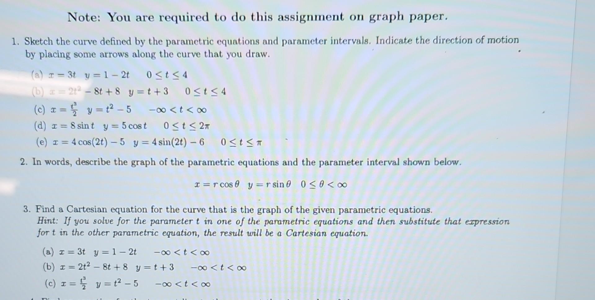 Note: You are required to do this assignment on graph | Chegg.com