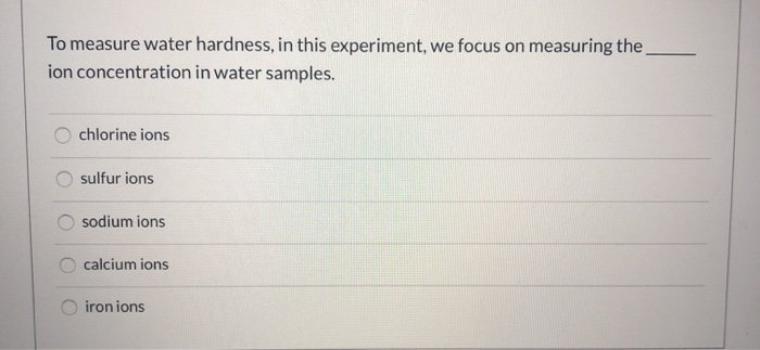 conclusion of hardness of water experiment