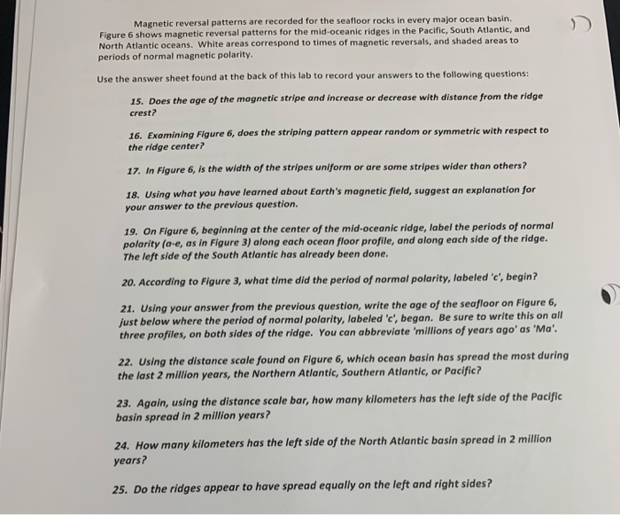 Solved Magnetic Reversal Patterns Are Recorded For The Se