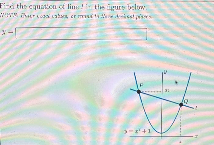 Solved find equation of line L in the figure below y= | Chegg.com