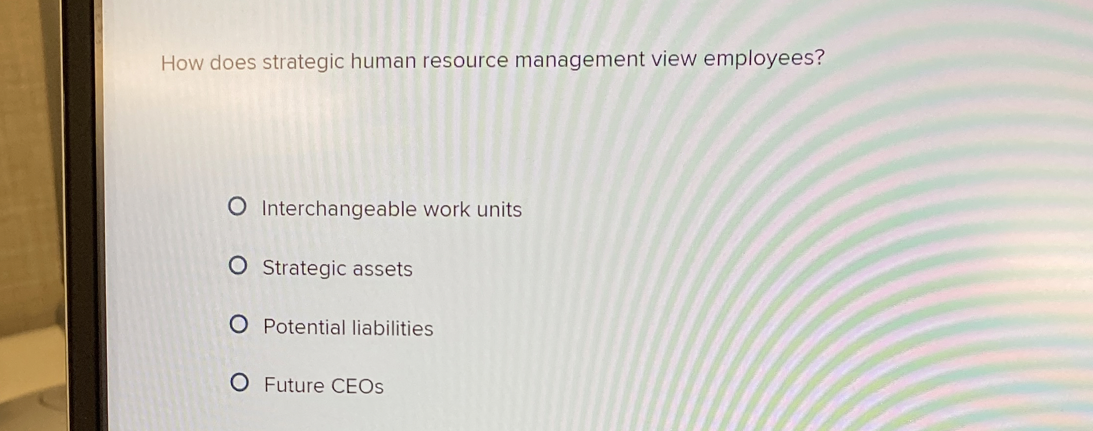 Solved How does strategic human resource management view | Chegg.com