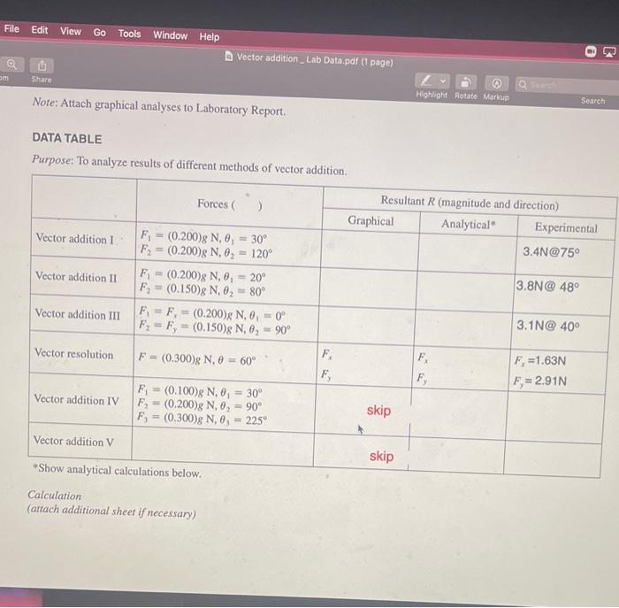 Solved File Edit View Go Tools Window Help Vector addition - | Chegg.com