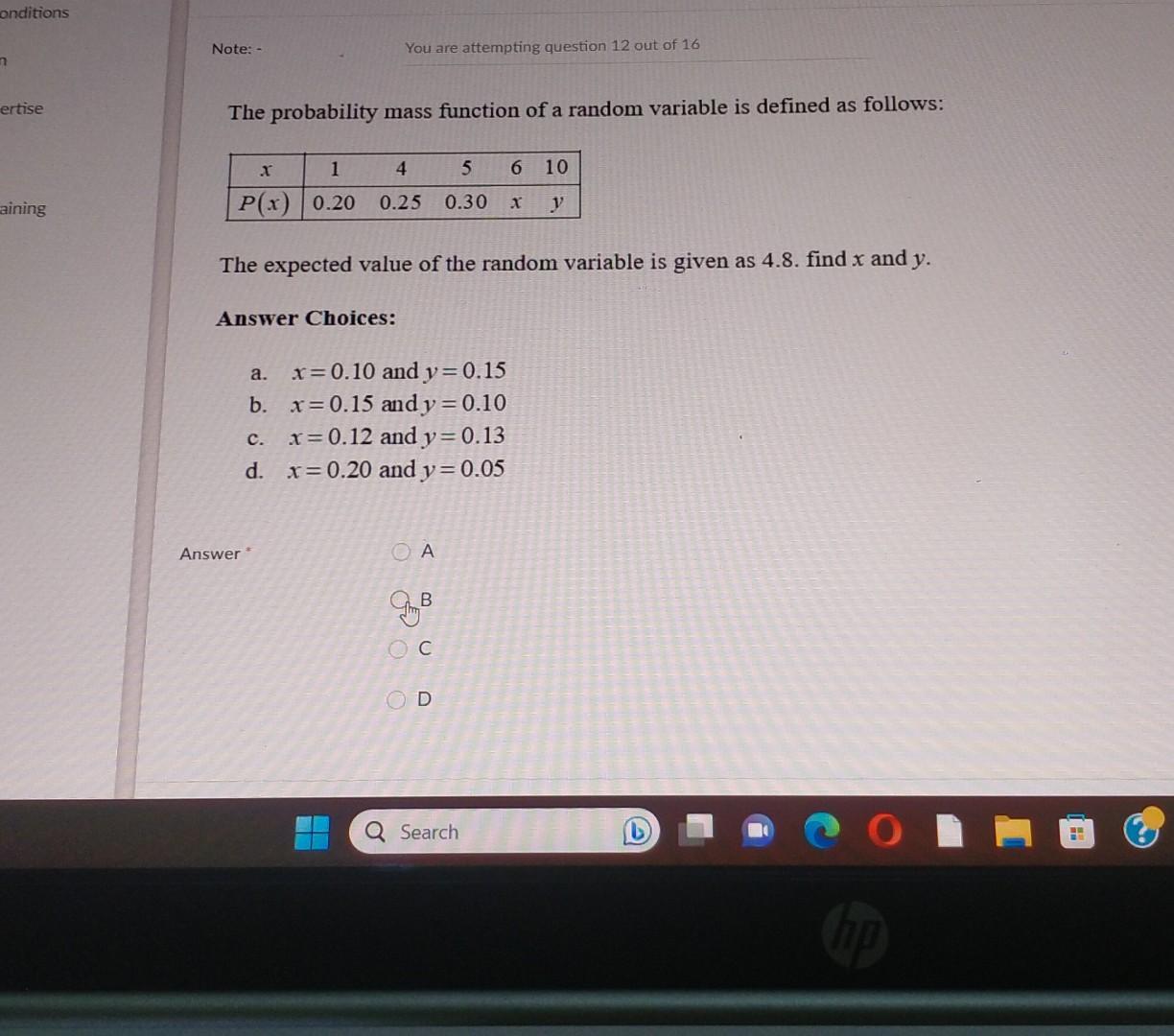 Solved The Probability Mass Function Of A Random Variable Is | Chegg.com