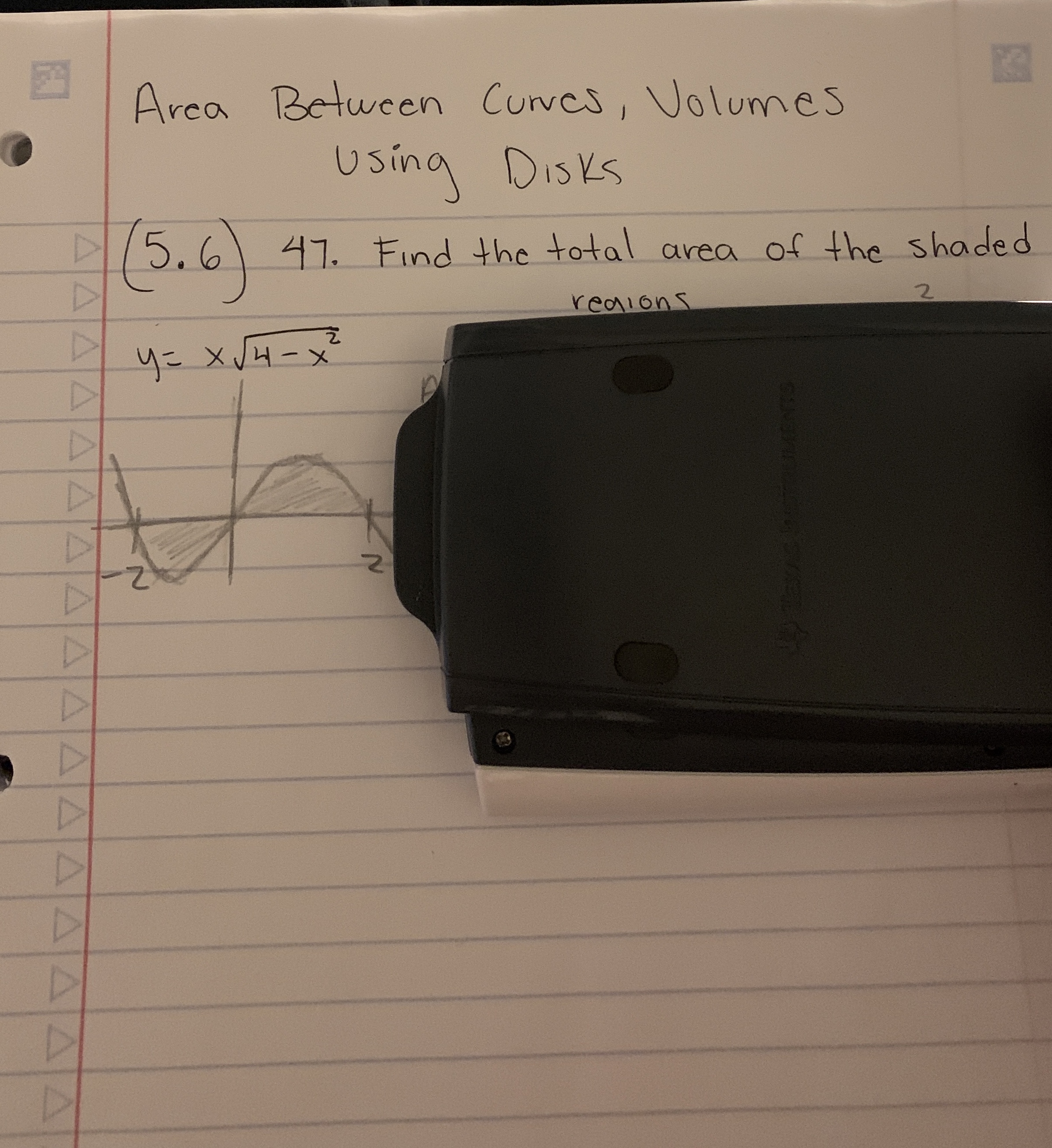 Area Between Curves, Volumes using Disks(5.6) 47. | Chegg.com