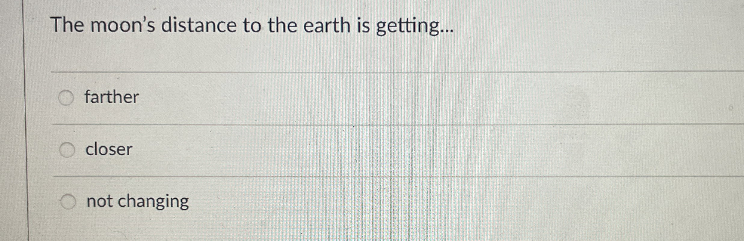 Solved The moon's distance to the earth is | Chegg.com
