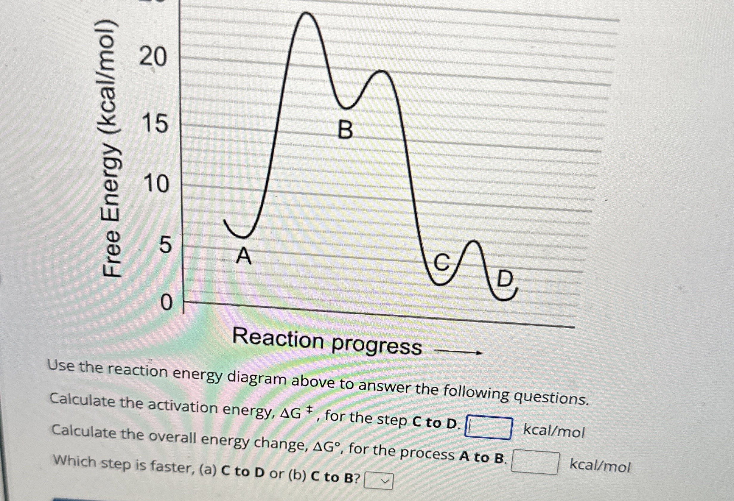 Use the reaction energy diagram above to answer the | Chegg.com